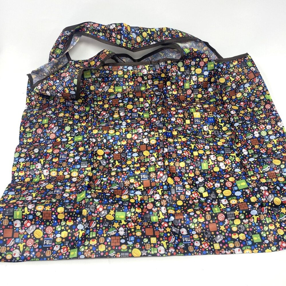 Reusable Foldable Shopping Tote Super Mario Print NWOT 19" x 16". B8 - Picture 5 of 8